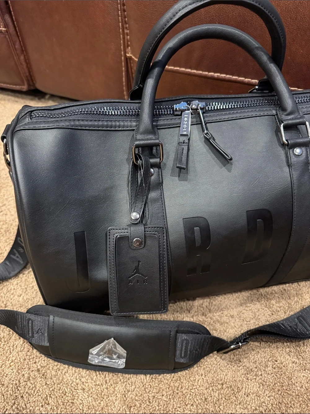 Black Jordan Duffel Bag
